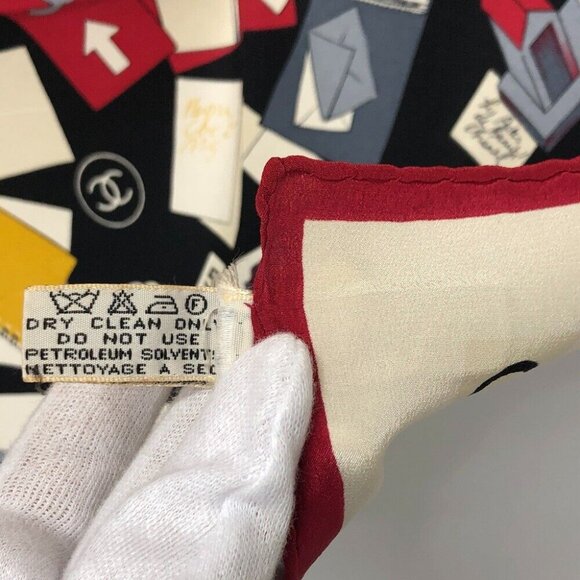 CHANEL Multi-design CC Mark No.5 Apparel Large Stole/Shawl Vintage Shawl Scarf - Picture 3 of 15